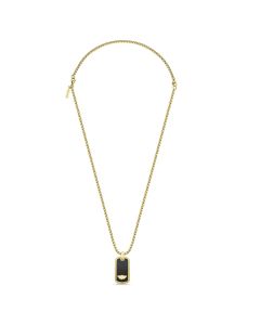 Police Kette Edelstahl vergoldet Stamp PEAGN0038602