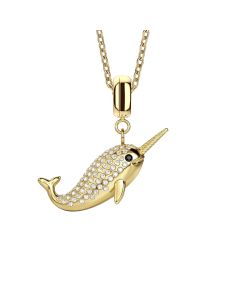 Bering Kette Edelstahl vergoldet PolarNarwhaleSet-2
