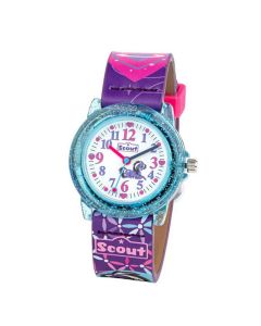 Scout Kinderuhr lila Pferd 280305054