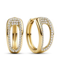 Sif Jakobs Silber Creolen 18KT vergoldet Borsa Creolo SJ-E2624-CZ-YG
