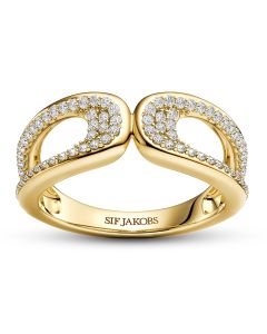 Sif Jakobs Silber Ring 18KT vergoldet Borsa Due Piccolo SJ-R2624-CZ-YG