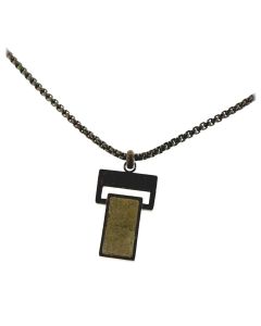 Holzkern Herren Edelstahl Kette Transcendent_schiefer-bronze