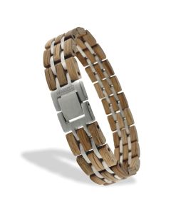 Waidzeit Armband EL-B01 Barrique - Edelstahl mattiert