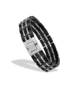 Waidzeit Armband Ebenholz Edelstahl EL-A01
