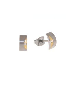 Boccia Titanohrstecker mit Brillant 05007-03