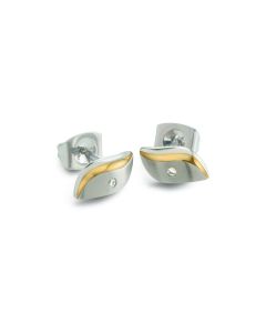 Boccia Titanohrstecker bicolor mit Diamant 05044-04