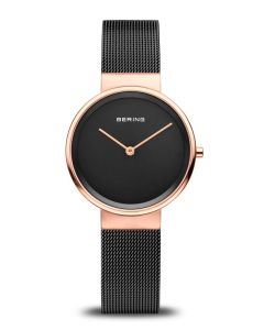 Bering Damenuhr Rosegold schwarz 14531-166