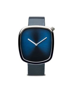 Bering Damenuhr PEBBLE blau 18034-307