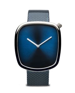 Bering Herrenuhr PEBBLE blau 18040-307