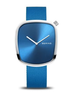 Bering Herrenuhr PEBBLE hellblau 18040-308