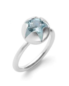 Silber Ring von Bastian Inverun mit Blautopas 38840