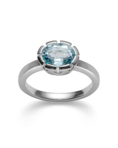 Silber Ring von Bastian Inverun mit Blautopas 40000