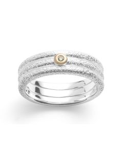 Bastian Silber Ring Round Romantic 43020