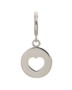 Endless Charm Heart Coin Silber