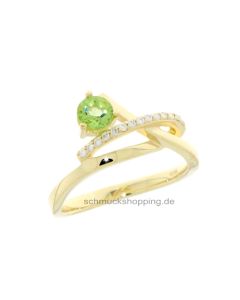 Ring 585/000 Gelbgold mit Peridot