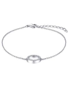 Armband ovales Mittelstück 925/- Silber GISSER_B1003