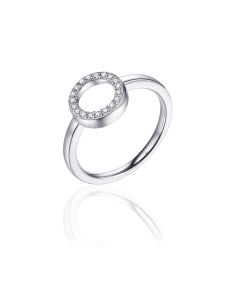 Ring Silber rund Zirkonia GISSER_R385