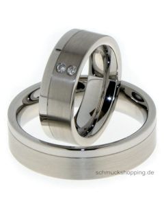 Collection Ruesch Partnerring Edelstahl