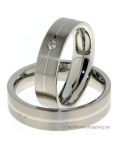 Collection Ruesch Partnerring Edelstahl