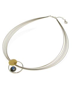 Yvette Ries Collier in Silber mit Labradorith 493542459202