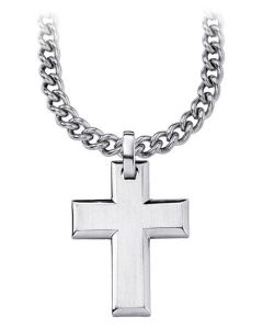 S.Oliver Herren Kette Edelstahl Kreuz 2026009