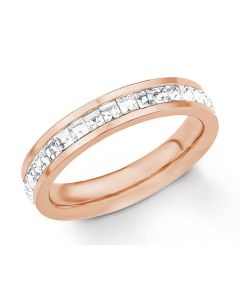 S.Oliver Edelstahl Ring IP Rose mit Swarovski Elements 2018550