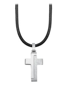 S.Oliver Jungen Kette Edelstahl Kreuz 2024225