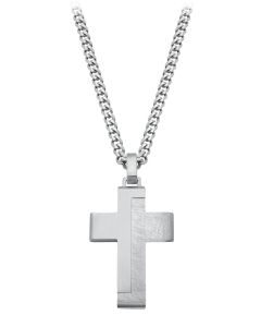 S.Oliver Herren Kette Edelstahl Kreuz 2024253