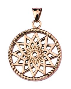 Traumfänger Mandala Anhänger groß Rosegold