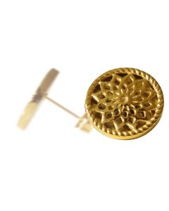 Traumfänger Mandala Ohrstecker small Gold