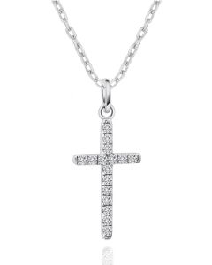 Kette mit Kreuz Anhänger Silber LB502